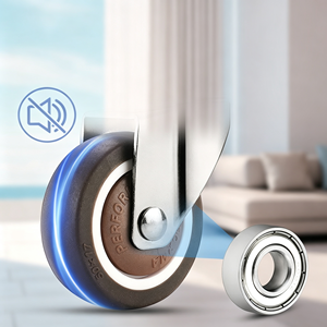 Ruedas para Muebles con Freno de Bloqueo de un Solo Paso, Antideslizantes, Posición Segura, Ruedas para Muebles de Alta Resistencia con Freno - Product Image 3