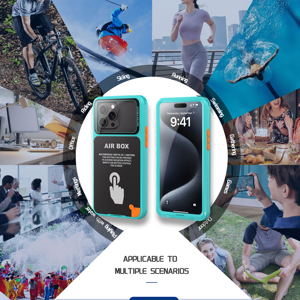 Funda Protectora Completa de TPU y PC a Prueba de Agua y Golpes IP68 para iPhone 16 15 14 13 12 Pro Max Plus para Buceo y Natación Subacuática - Product Image 2