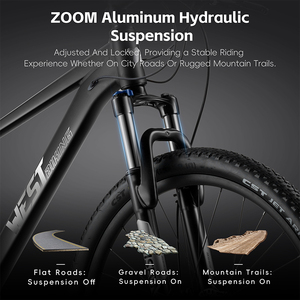 <span class=keywords><strong>Bicicleta</strong></span> MTB Cómoda de <span class=keywords><strong>26</strong></span>/27.5 Pulgadas para Adultos, Cuadro de Aleación de Aluminio Resistente, Frenos de Disco, para Ciclismo de Montaña y Carreras - Product Image 2