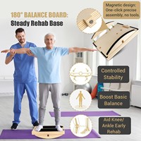 Tabla Inclinada de Madera Ajustable con Bandas de Resistencia para Fisioterapia, Rehabilitación y Estiramiento de Pantorrillas