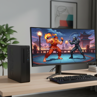 Boîtier de PC de bureau HTPC personnalisé, mince, vertical, Micro ATX, Mini ITX, 1U, panneau PCIe flexible, fenêtre latérale en métal et plastique, Domify K14 en stock