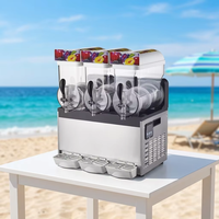 Machine à Granita Commerciale en Acier Inoxydable 15L*2 / 15L*3 – Offre Spéciale pour Salons de Thé, Cafés, Bars et Restaurants