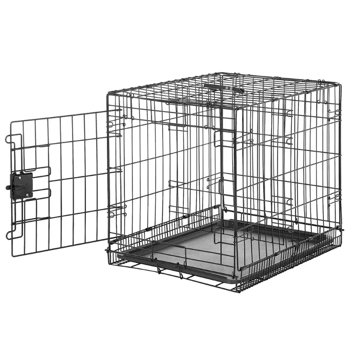 Hot dipped Galvanized PVC coated OEM/ODM 18inch 24 36 38 42 inch black fold pet cage dog cage
