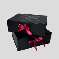 Boîte cadeau portable de luxe sur mesure avec fermeture à ruban, doublure en éponge, étanche, magnétique, pour anniversaire, mariage, recyclée, gaufrage mat