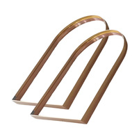 Miroir de salle de bain d'hôtel de haute précision, série 6000, forme arquée, rectangle arrondi, or noir, cadre en aluminium plié