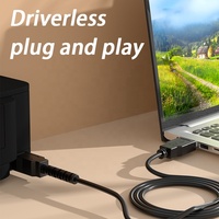 Câble d'extension USB 2.0 Type A mâle avec blindage en nylon tressé pour le transfert de données vers l'imprimante et l'ordinateur