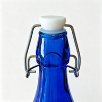 Bouteilles en verre vides en gros, bouteilles de boissons avec couvercles à clipser pour une conservation hermétique des enzymes, bouteilles de lait, jus, vin de fruits