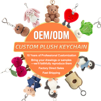 Porte-clés personnalisés en peluche de haute qualité, jouets en peluche, poupées en peluche anime personnalisées, pendentifs en peluche, jouets animaux en peluche