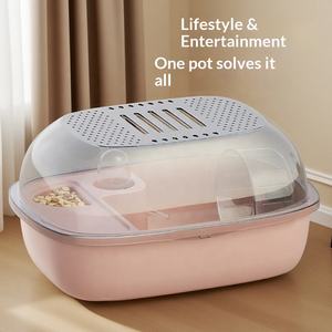 USMILEPET Cage à <span class=keywords><strong>hamster</strong></span> très vendue en plastique transparent panoramique de luxe <span class=keywords><strong>extra</strong></span> <span class=keywords><strong>large</strong></span> Villa Nid d'ours en or Fournitures pour animaux de compagnie - Product Image 2