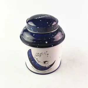 圆形金属茶叶盒蘑菇形茶锡罐头食品级定制茶叶盒