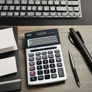 CT-40LA Grote 12-cijferige Display Financiële Rekenmachine Op Maat Multifunctionele Zakelijke Kantoorschool Die Dubbel Vermogen Zonne-Energie Berekent - Product Image 5