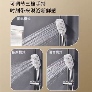 ชุดฝักบัวโครเมียมแบบติดเพดานพร้อมฝักบัวมือถือและวาล์วผสม - Product Image 4