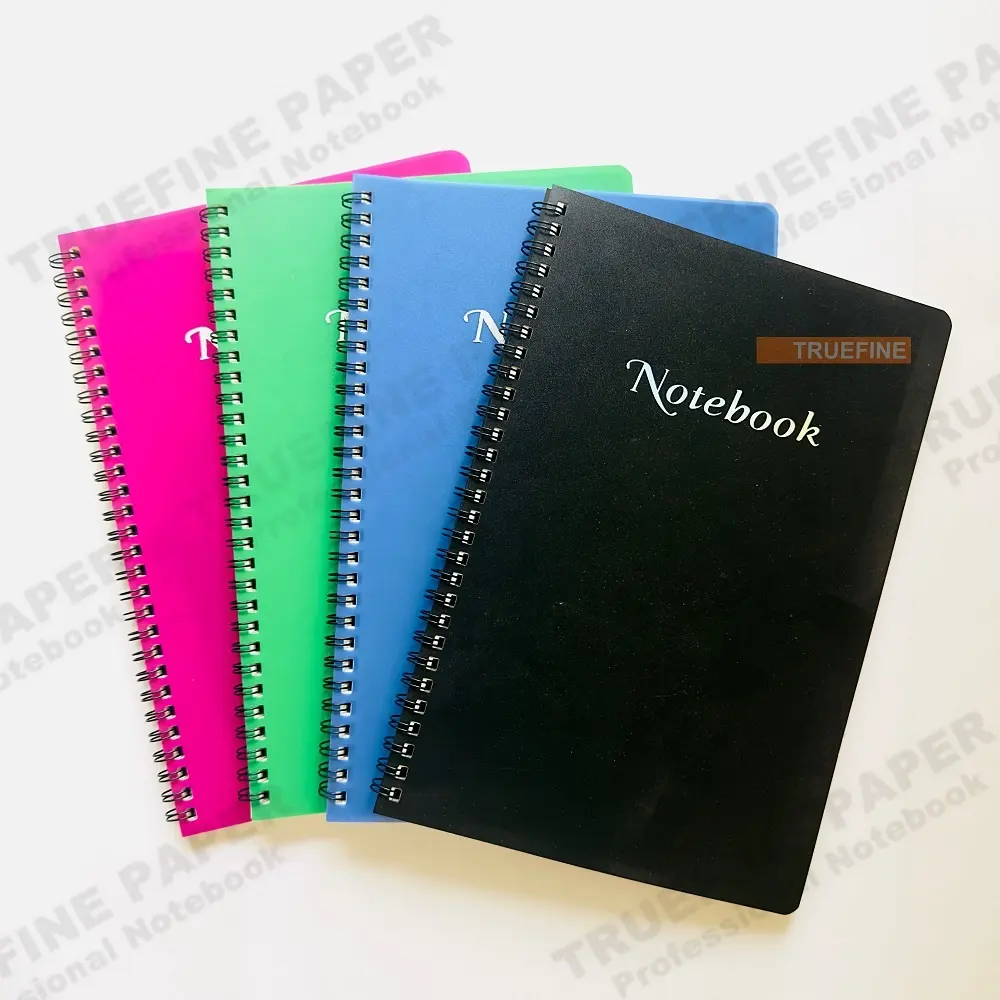 Dokumen musik lembaran dua sisi plastik Organizer tampilan Spiral hitam Folder File musik Notebook pabrik kustom ukuran A4