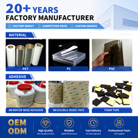 Autocollant de panneau Lexan imprimé sur mesure en usine, superposition graphique en polycarbonate, autocollant adhésif pour panneau, étiquette pour réfrigérateur