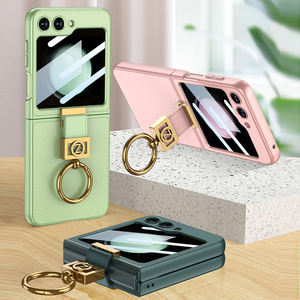 Anneau de galvanoplastie attaché en cuir antichoc étui à rabat étui de protection pour Samsung Galaxy <span class=keywords><strong>Z</strong></span> Flip 5 - Product Image 1