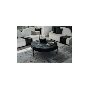 Table basse décorative rustique noire faite à la main avec un design moderne durable, meubles de salon en bois durables - Product Image 3