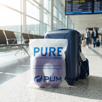 Sacs auto-adhésifs compostables en gros, transparents givrés, imprimés sur mesure, réutilisables, avec fermeture pour l'emballage de vêtements et d'accessoires de voyage