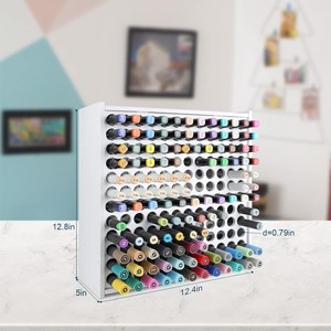 Marker Storage Rack 144-Hole Desktop Organizer For Art Supplies <b>Drawing</b> Materials Standing Type Rectangle Shape - Product Image 1