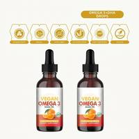 HDK Gouttes d'Oméga 3 Végétaliennes DHA à l'Huile d'Algues 200mg DHA 60ml Sans Poisson à Base Végétale Soutien Cérébral Supplément OEM ODM