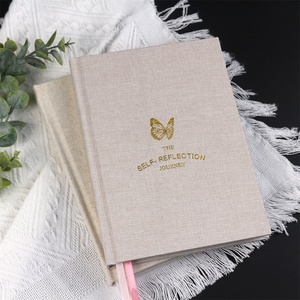 Cá nhân vải vải bìa cứng kinh doanh Linen Tạp Chí máy tính xách tay kế hoạch <span class=keywords><strong>A5</strong></span> tùy chỉnh với logo - Product Image 6