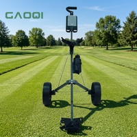 Usine En Gros Fer Cadre Petit Sac De Golf Chariot De Golf Poussoir Pliable En Acier Deux Roues Chariots De Golf Style Caddy