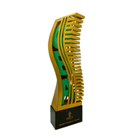 Trophée en métal de grande taille pour concours de design européen, cadeau en métal, forme de trophée architectural personnalisé