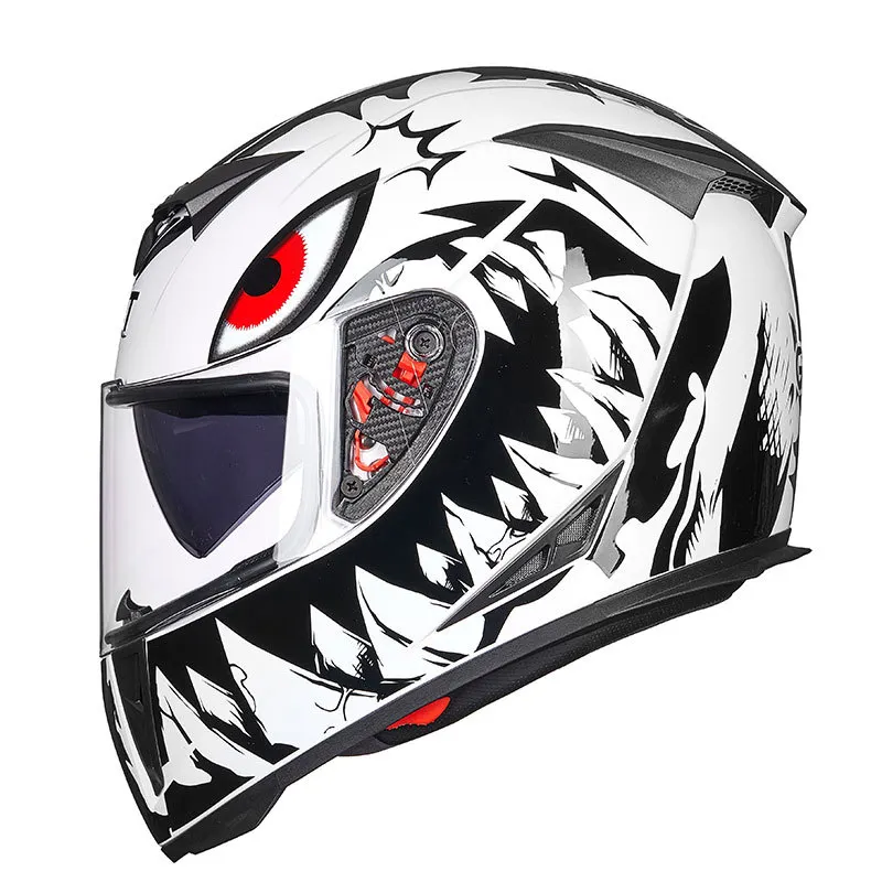 SUBO Real Beast Mask Design Helmets High Quality Glass City Riding Protect Head Multiple Color Full Face Motorcycle Helmet