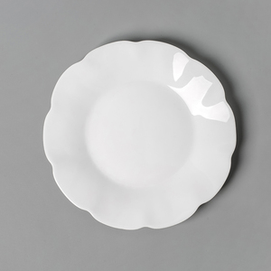 Ensemble de vaisselle en verre opale blanc trempé QP, comprenant des bols à salade et des assiettes à soupe, vaisselle en verre opale - Product Image 1