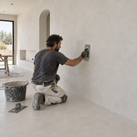 Revêtement mural en microciment, peinture décorative en béton pour intérieur, imperméable, finition lisse, salon, chambre, cuisine, salle de bain, sols
