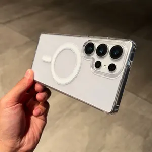 Étui magnétique transparent en acrylique pour Samsung Galaxy S25 S26 <span class=keywords><strong>Ultra</strong></span> S24 <span class=keywords><strong>S23</strong></span> S22 Plus S21 FE A55 A56 A16 A35 A15 A17 A07 - Product Image 4