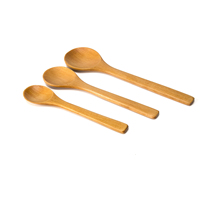 Cuillère à mélanger en bois certifiée FDA LFGB FSC, lisse, résistante à la chaleur, logo personnalisé pour hôtel, restaurant, cuisine, café