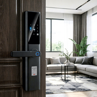 Cerradura Inteligente Biométrica con Huella Dactilar, Integración con Tuya WiFi Smart Home, Desbloqueo Remoto por Aplicación, Cerradura Electrónica con Contraseña para el Hogar