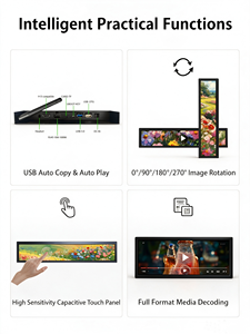 Monitor de Barra Estirado con Pantalla Táctil USB, Reproducción Automática, 24 Pulgadas, 1920x360, Android 11, Monitor Ultra Ancho de 24'', Monitor Publicitario - Product Image 5
