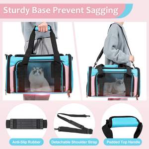 QQgift transporteur pour animaux de compagnie personnalisé approuvé par la compagnie aérienne nouveau chat chien transporteur jusqu'à 15 livres pour petits chats moyens chiots sac de voyage pour animaux de compagnie - Product Image 4