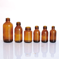 Bouteille en verre cylindrique mat ambre brun sur mesure en gros pour huiles essentielles, flacon cosmétique et emballage chimique, 15 x 480 ml