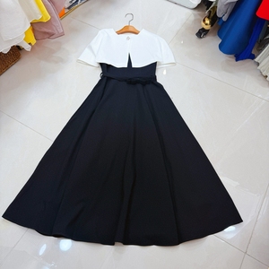 Vendita all'Ingrosso di <span class=keywords><strong>Abbigliamento</strong></span> Boutique, Elegante Abito da Donna <span class=keywords><strong>Stile</strong></span> Scialle con Dettagli a Contrasto di Colore - Product Image 5