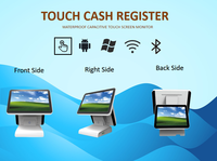 Terminal Punto de Venta de Alta Calidad con Pantalla Táctil Capacitiva Dual de 15/15.6 Pulgadas, Windows/Android, Caja Registradora para Restaurante y Comercio Minorista