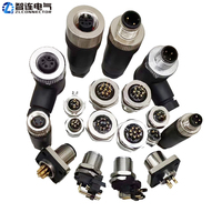 Câble de connexion M8 M12 2 3 4 5 6 8 12 17 broches IP67 étanche pour montage sur panneau adaptateurs de fil de moule connecteur d'assemblage