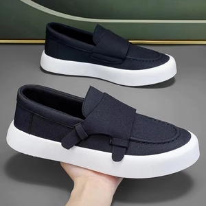 Nouvelles chaussures <span class=keywords><strong>bateau</strong></span> pour hommes style britannique 2025, respirantes, en PU, à motif uni, pour l'été, tendance, décontractées, pour jeunes - Product Image 6