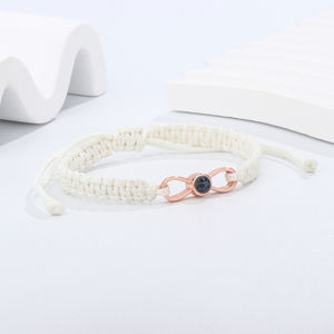 Pulsera de Proyección Tejida <span class=keywords><strong>a</strong></span> Mano, el Regalo Perfecto <span class=keywords><strong>para</strong></span> <span class=keywords><strong>tu</strong></span> Ser Querido, Pulsera con Foto Personalizada, Pulsera Colorida <span class=keywords><strong>para</strong></span> Parejas - Product Image 4