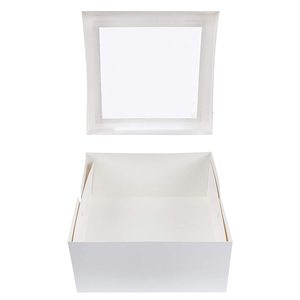 Yiwu anteng lắp ráp bảng giấy rõ ràng cửa sổ vật nuôi bánh bánh Hộp quà tặng 12x12x6 inch Cookie cửa sổ hộp màu trắng - Product Image 4