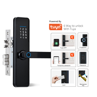 Cerradura Inteligente EY-528 con Huella Dactilar y Tarjeta de Memoria TTLOCK para Puertas de Madera, Aluminio, Acero, Latón y Acero Inoxidable, con Wi-Fi