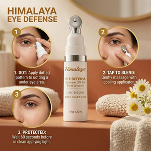 Crema Contorno de Ojos 3 en 1 Personalizada, Antienvejecimiento, con SPF 35, Protector Solar Físico, Reafirmante, Reduce Ojeras y Líneas Finas, Iluminador - Product Image 4