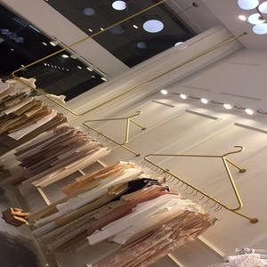 Estantes montados en la pared para tiendas de <span class=keywords><strong>ropa</strong></span> para niños Perchas de nano-oro - Product Image 4