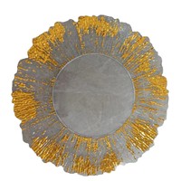 Assiette de Présentation IMUWEN en Plastique PP Transparent Non Toxique, Forme Irrégulière, Style Minimaliste Moderne, pour Mariages, Fêtes et Décorations de Noël