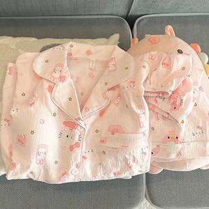 Conjunto de Pijama de Mujer, Nuevo Estilo, con Botones <span class=keywords><strong>en</strong></span> la Solapa, Pantalones Largos, Suave y Holgado, <span class=keywords><strong>Ropa</strong></span> de Casa de Dos Piezas - Product Image 3