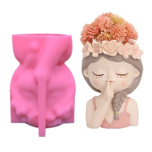 Boo Girl-molde <span class=keywords><strong>de</strong></span> silicona para velas 3D DIY, soporte creativo para bolígrafos, maceta <span class=keywords><strong>de</strong></span> flores, molde <span class=keywords><strong>de</strong></span> silicona <span class=keywords><strong>de</strong></span> vela <span class=keywords><strong>de</strong></span> <span class=keywords><strong>pilar</strong></span> <span class=keywords><strong>de</strong></span> grado alimenticio, venta al por mayor - Product Image 1