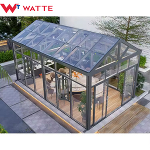 Bon marché Prix Aluminium Métal Cadre Serre Sun Room Kits Panneaux de verre Extension Maison <span class=keywords><strong>Abri</strong></span> Sunroom à vendre - Product Image 2