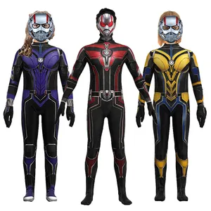 Beste Made Ant-Man & Wasp-Woman Superhelden-Kostüme für Erwachsene und Kinder Unisex Polyester Halloween-Kopfbekleidung und Anzüge mit Maske