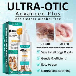 Produit de soins pour animaux de compagnie personnalisable ELAIMEI <span class=keywords><strong>nettoyant</strong></span> d'oreille ultra-otique formule non toxique pour chiens chats-Empêche l'infection des odeurs d'oreille - Product Image 4